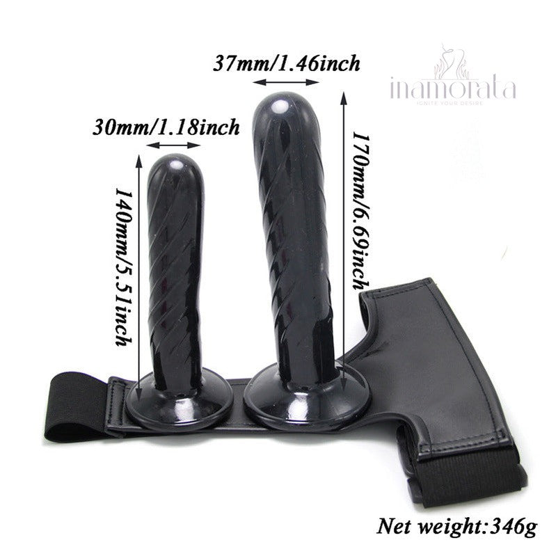 Silhouette Seduction Double Strap On Dildo Size M