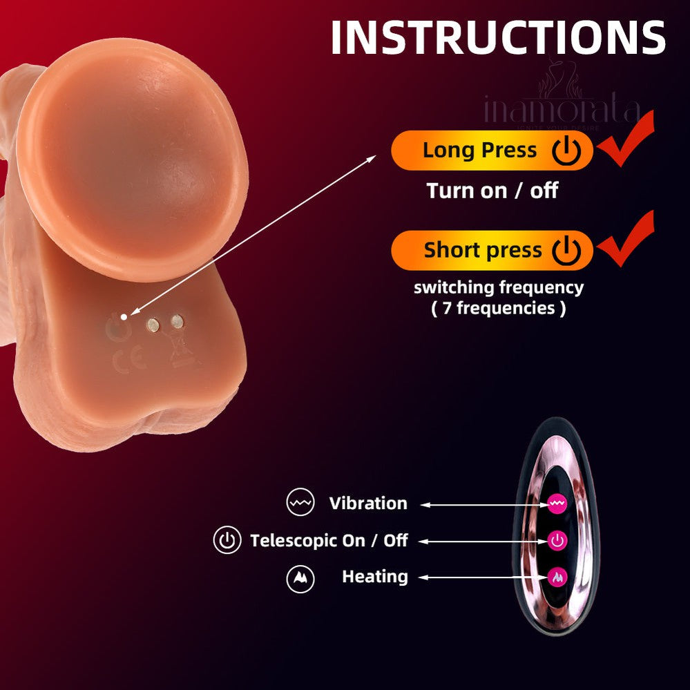 Lifelike Vibrating Dildo with Clitoral Stimulator and Remote Control