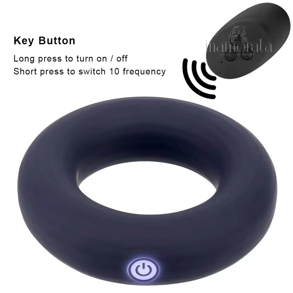 Wireless Remote Vibrating Cock Ring for Enhanced Pleasure