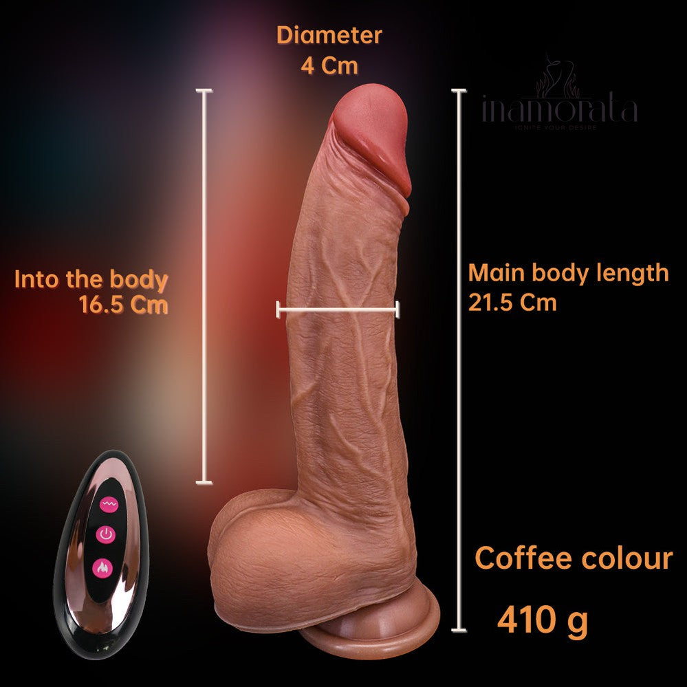 Lifelike Telescopic Vibrating Dildo with Remote Control (4.0*22cm)