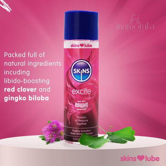 Skins Excite Tingling Water Based Lubricant 4.4 fl oz (130ml)