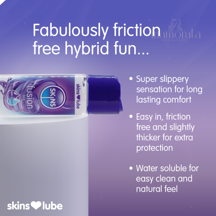 Skins Fusion Hybrid Silicone and Water Based Lubricant 4.4 fl oz (130ml)