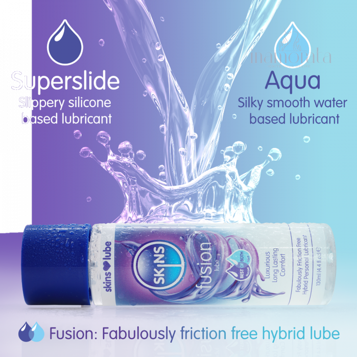 Skins Fusion Hybrid Silicone and Water Based Lubricant 4.4 fl oz (130ml)