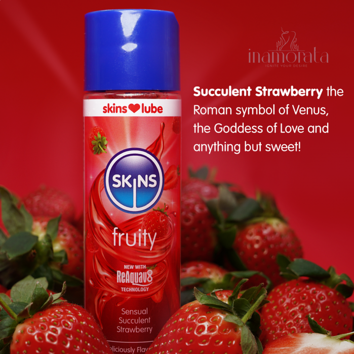 Skins Strawberry Water Based Lubricant 4.4 fl oz (130ml)