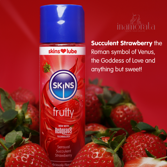 Skins Strawberry Water Based Lubricant 4.4 fl oz (130ml)