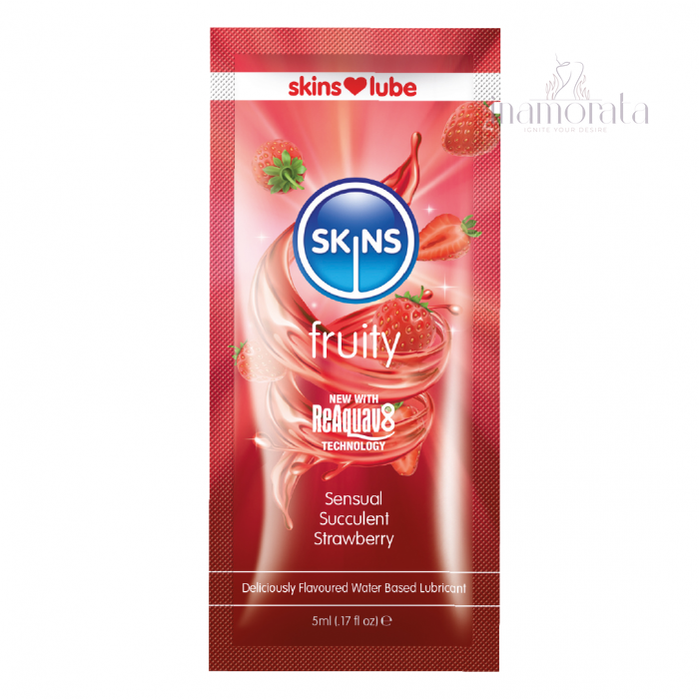 Skins Strawberry Water Based Lubricant - 5ml Foil