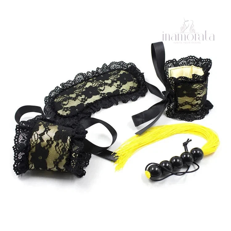 Luxe Lace and Whip Bondage Ensemble